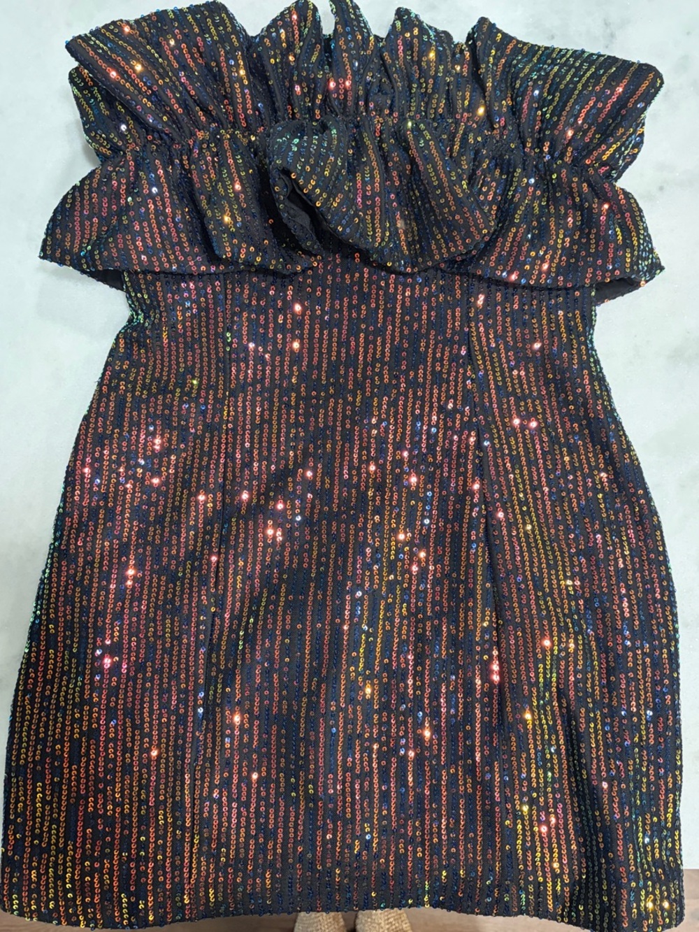 Women’s Black Sequin strapless Party Dress